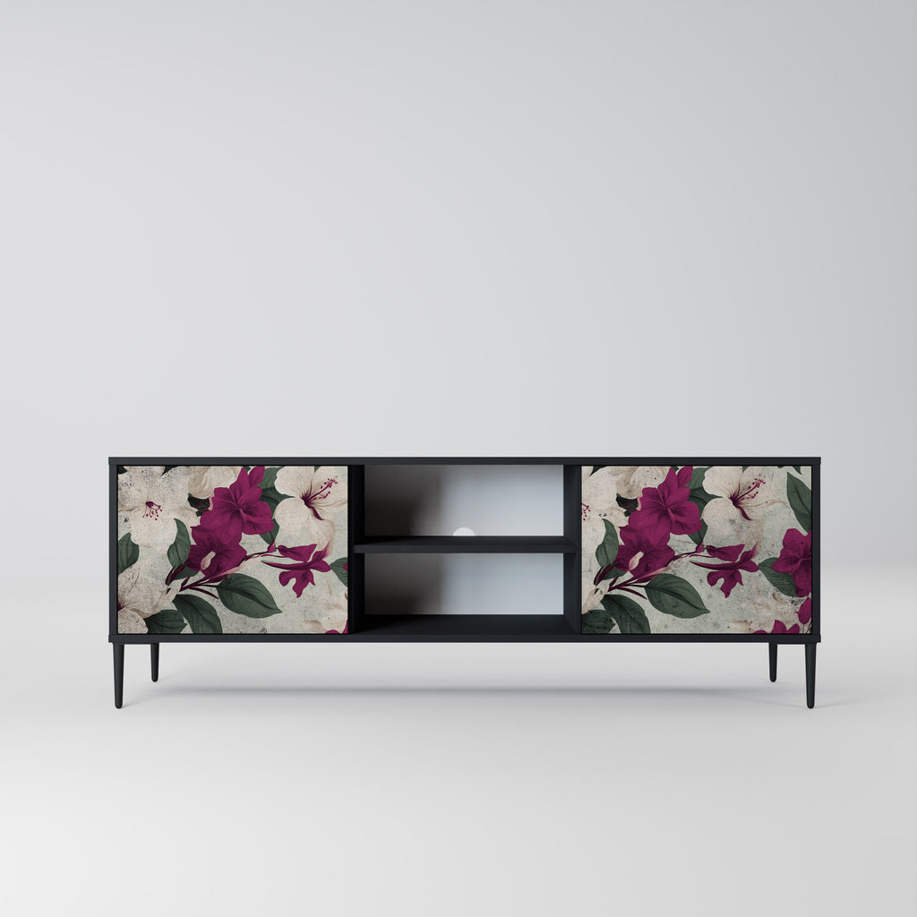 FLOWERET DREAM TV-Lowboard mit 2 Türen in Schwarz
