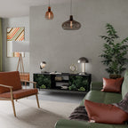 SUCCULENT JUNGLE TV-Lowboard mit 2 Türen in Schwarz