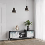 PALM VEIL TV-Lowboard mit 2 Türen in Schwarz