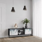 PALM VEIL TV-Lowboard mit 2 Türen in Schwarz