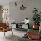 PALM VEIL TV-Lowboard mit 2 Türen in Schwarz