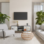 TRANQUIL TWIG TV-Lowboard mit 2 Türen in Schwarz