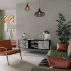 FADE IN THE TREES TV-Lowboard mit 2 Türen in Schwarz