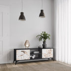 WILD TENDERNESS TV-Lowboard mit 2 Türen in Schwarz