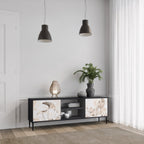 WILD TENDERNESS TV-Lowboard mit 2 Türen in Schwarz