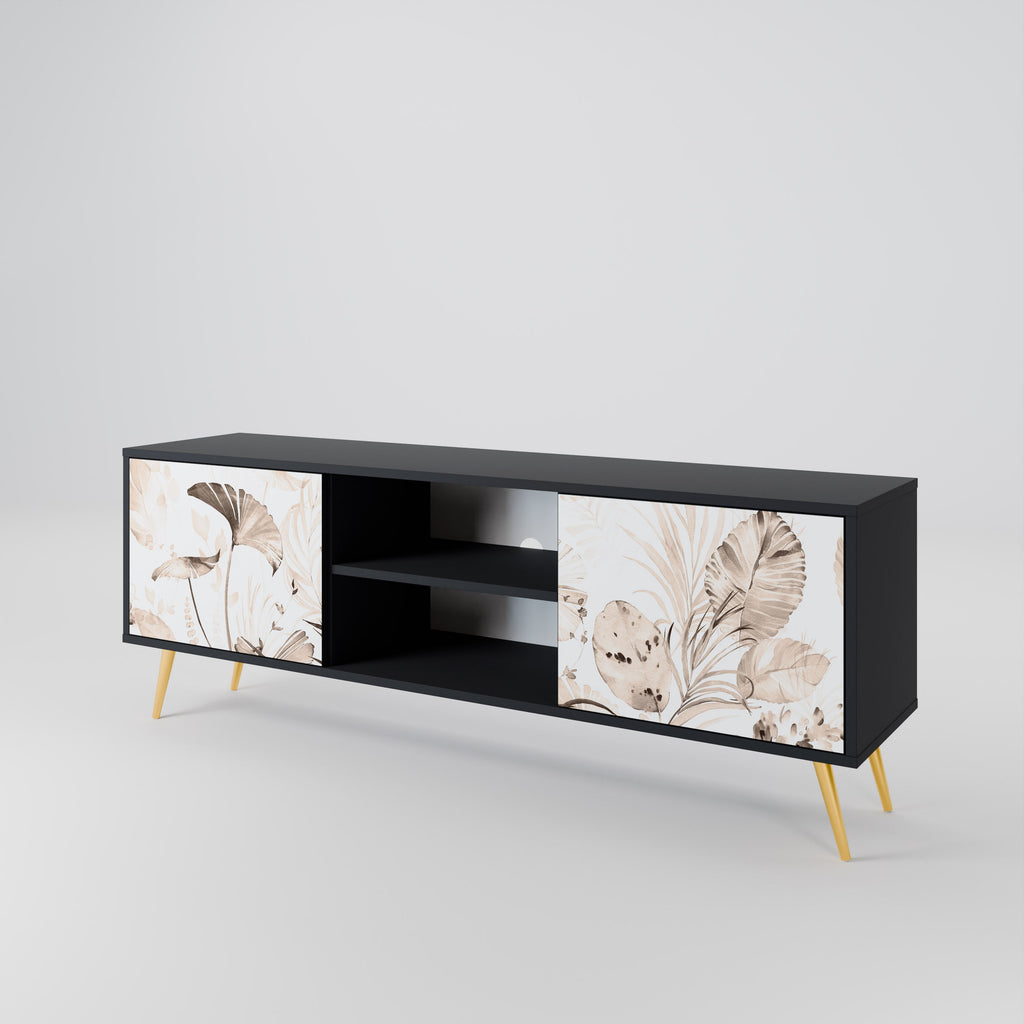 WILD TENDERNESS TV-Lowboard mit 2 Türen in Schwarz