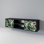 EERIE STROMANTHE 2-Door TV Stand in Black Finish