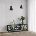 EERIE STROMANTHE 2-Door TV Stand in Black Finish