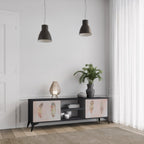 THE DELIQUESCE 2-Door TV Stand in Black Finish