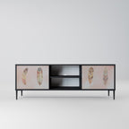 THE DELIQUESCE 2-Door TV Stand in Black Finish