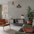 THE DELIQUESCE 2-Door TV Stand in Black Finish