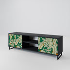 VERDANT PLEASURES 2-Door TV Stand in Black Finish