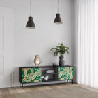 VERDANT PLEASURES 2-Door TV Stand in Black Finish