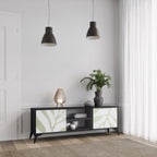 BOTANICAL SPARK TV-Lowboard mit 2 Türen in Schwarz