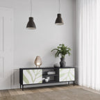 BOTANICAL SPARK TV-Lowboard mit 2 Türen in Schwarz