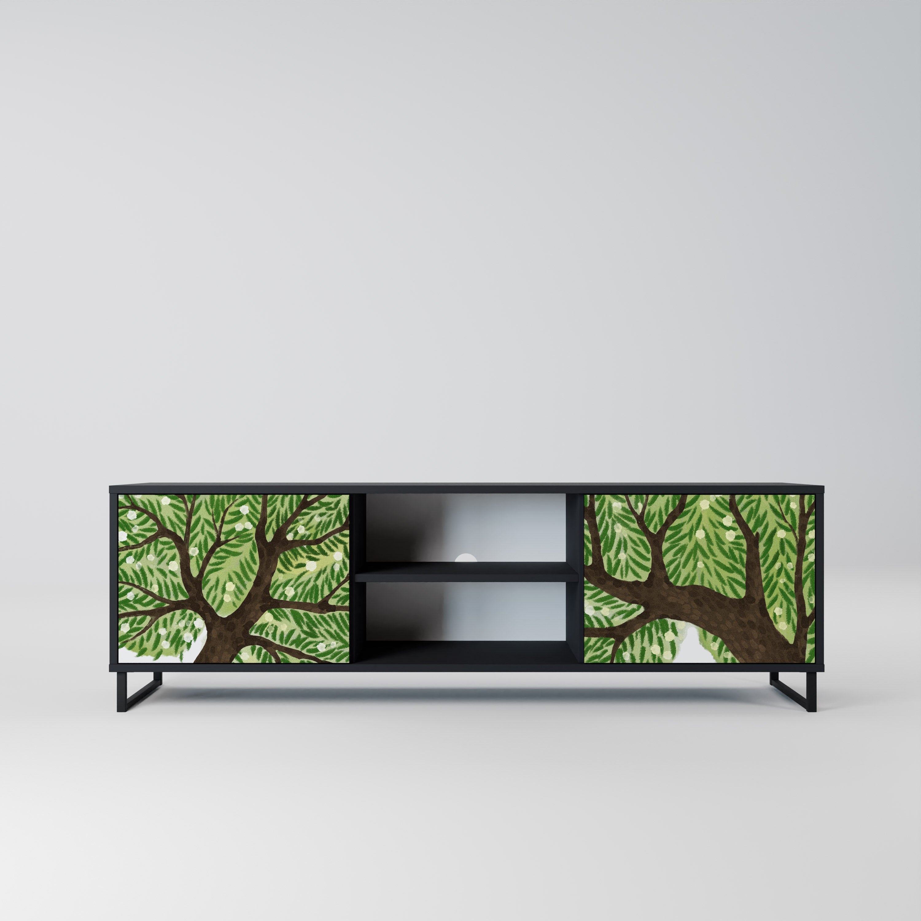 WILDERNESS DASH TV-Lowboard mit 2 Türen in Schwarz