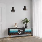 LUNAR SECRETS TV-Lowboard mit 2 Türen in Schwarz