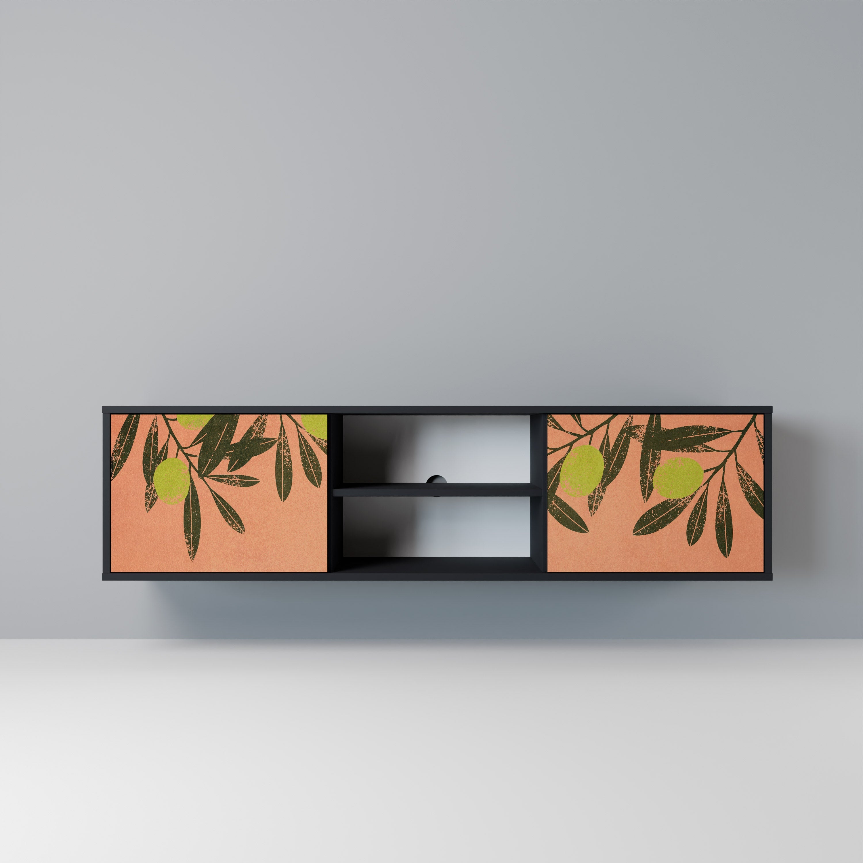 JUICY OLIVES TV-Lowboard mit 2 Türen in Schwarz