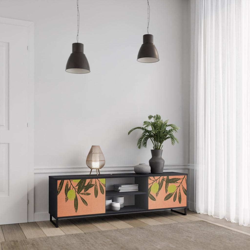 JUICY OLIVES TV-Lowboard mit 2 Türen in Schwarz