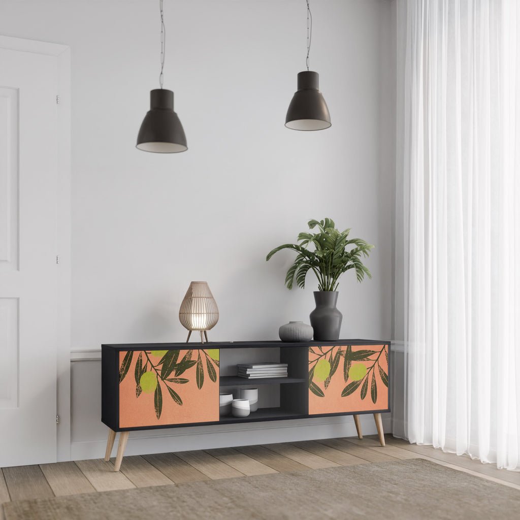 JUICY OLIVES TV-Lowboard mit 2 Türen in Schwarz