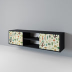 PALM SPRING TV-Lowboard mit 2 Türen in Schwarz