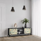 PALM SPRING TV-Lowboard mit 2 Türen in Schwarz