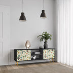 PALM SPRING TV-Lowboard mit 2 Türen in Schwarz