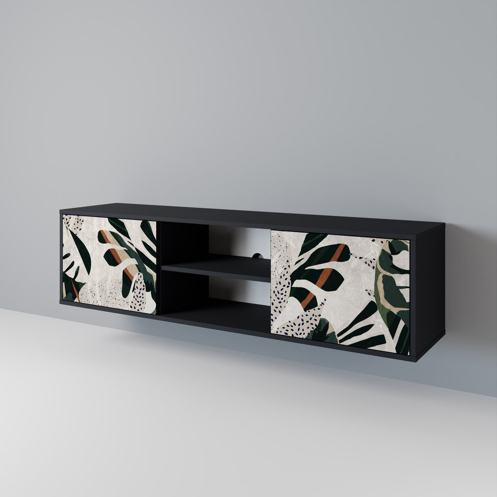 VERDURE FORMATION TV-Lowboard mit 2 Türen in Schwarz