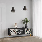 VERDURE FORMATION TV-Lowboard mit 2 Türen in Schwarz