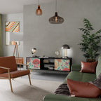 FUNGUS FANTASY TV-Lowboard mit 2 Türen in Schwarz