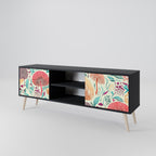 FUNGUS FANTASY TV-Lowboard mit 2 Türen in Schwarz