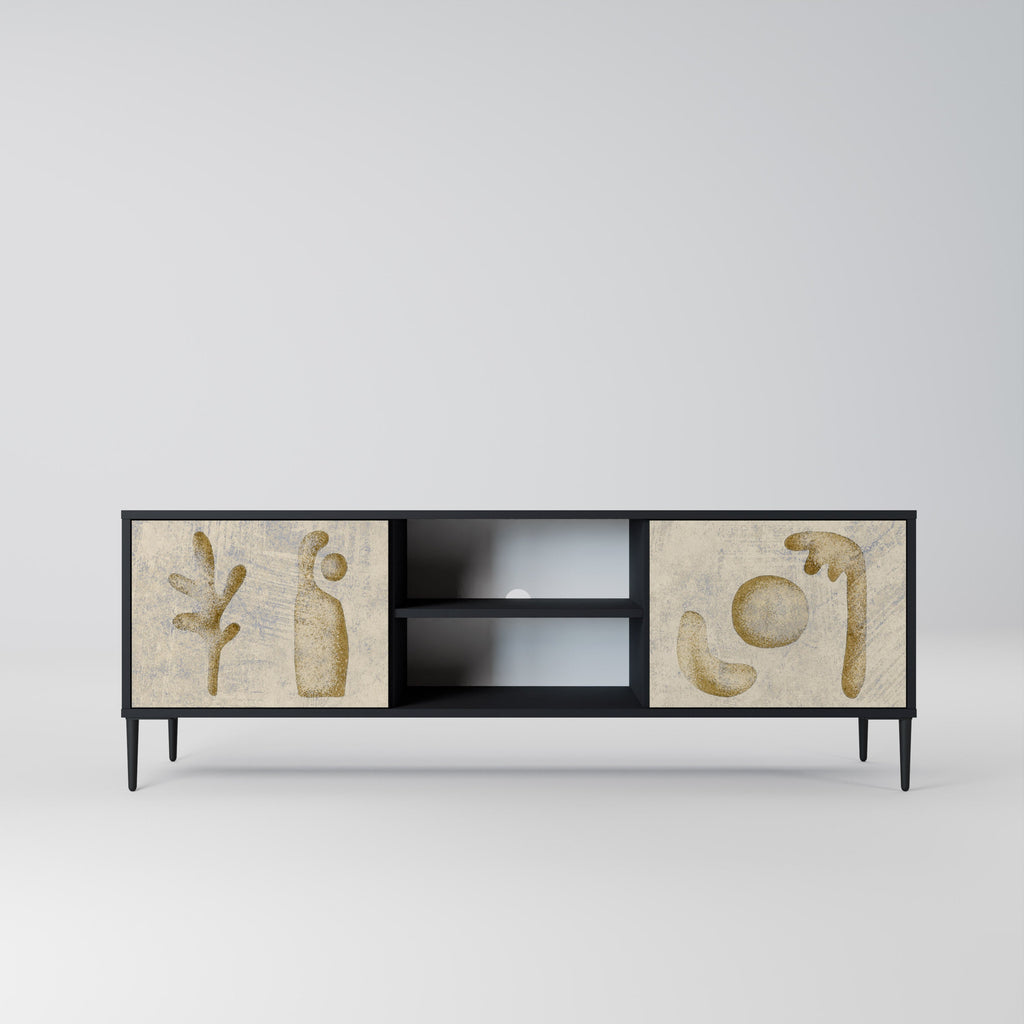 SAND SCULPTURES TV-Lowboard mit 2 Türen in Schwarz