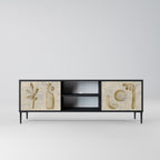SAND SCULPTURES TV-Lowboard mit 2 Türen in Schwarz