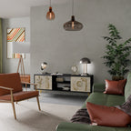 SAND SCULPTURES TV-Lowboard mit 2 Türen in Schwarz