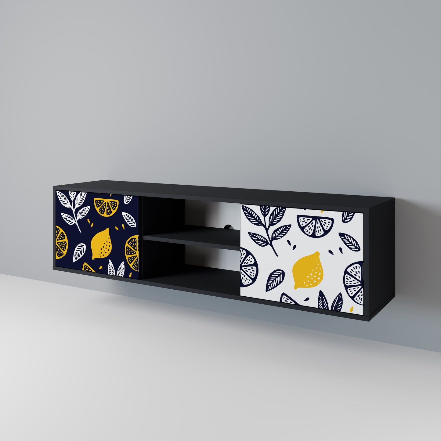 CITRUS BLACK AND WHITE 2-türiges TV-Lowboard