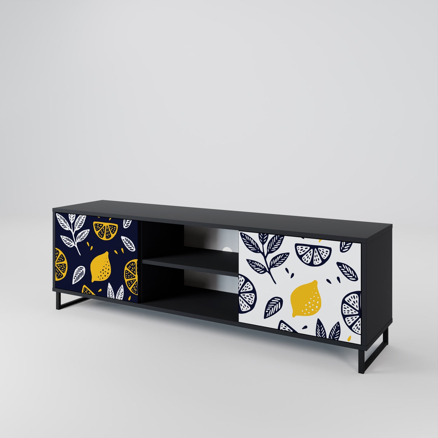 CITRUS BLACK AND WHITE 2-türiges TV-Lowboard