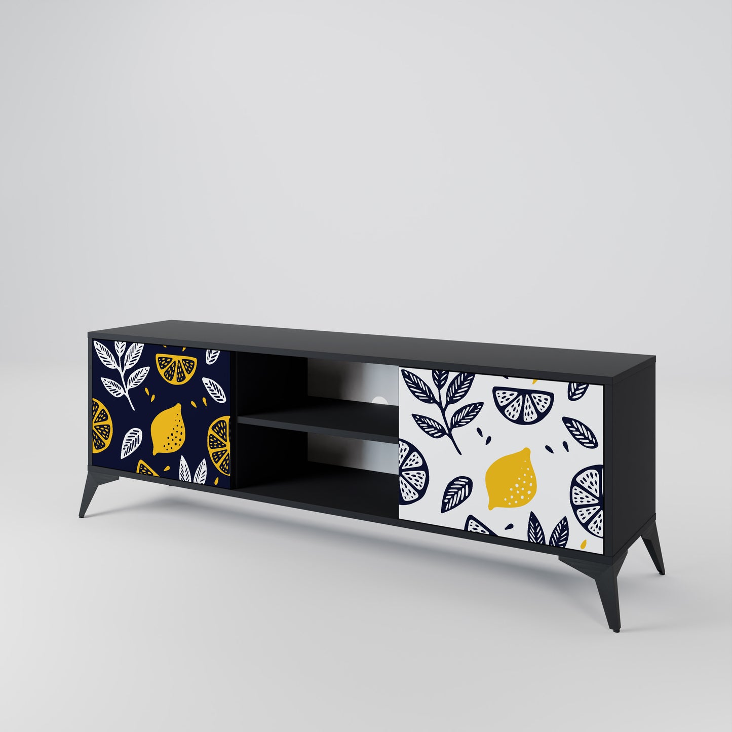 CITRUS BLACK AND WHITE 2-türiges TV-Lowboard