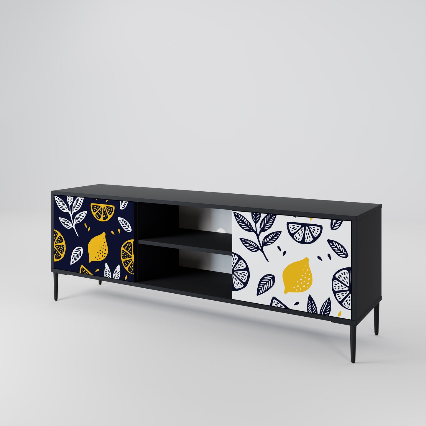 CITRUS BLACK AND WHITE 2-türiges TV-Lowboard