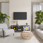 CITRUS BLACK AND WHITE TV-Lowboard mit 2 Türen in Schwarz