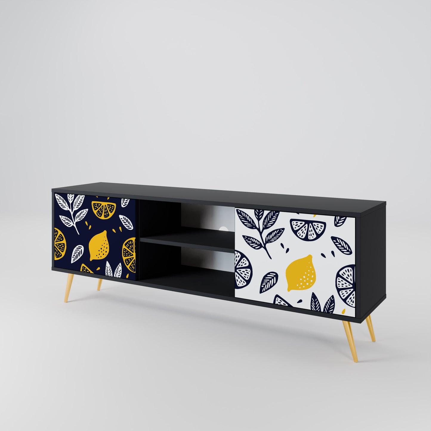 CITRUS BLACK AND WHITE 2-türiges TV-Lowboard