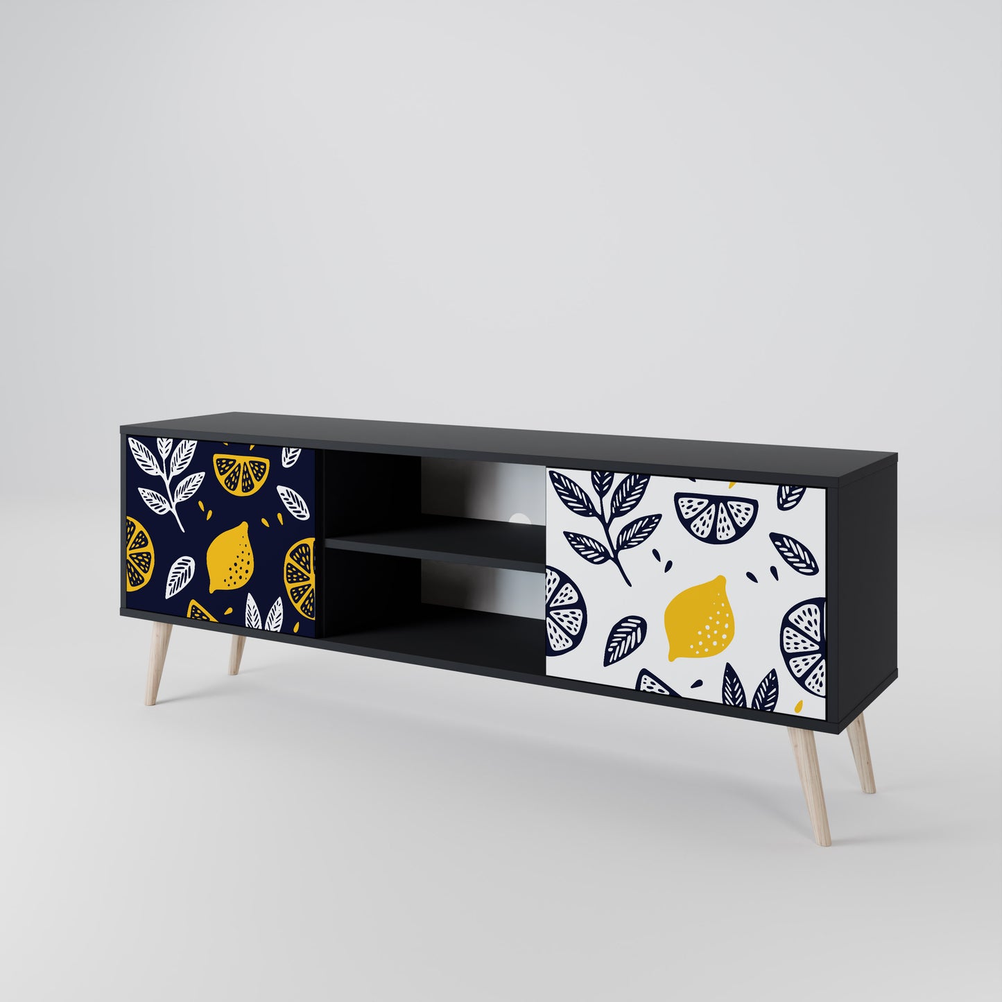 CITRUS BLACK AND WHITE 2-türiges TV-Lowboard
