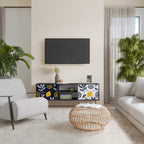 CITRUS BLACK AND WHITE TV-Lowboard mit 2 Türen in Schwarz