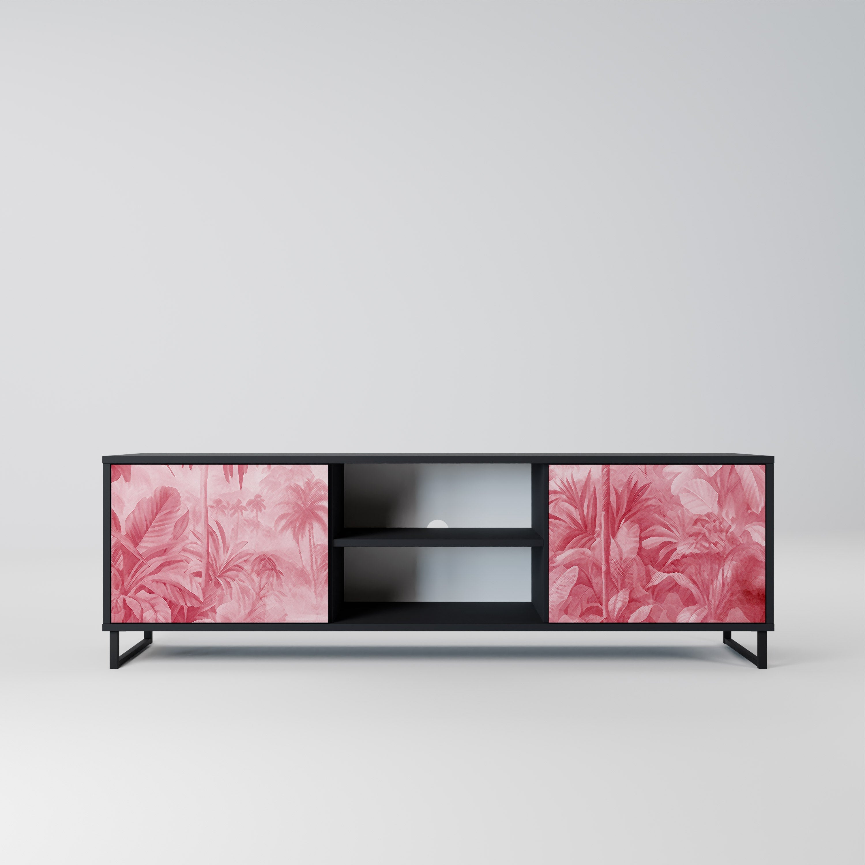 SWEET TROPICS TV-Lowboard mit 2 Türen in Schwarz