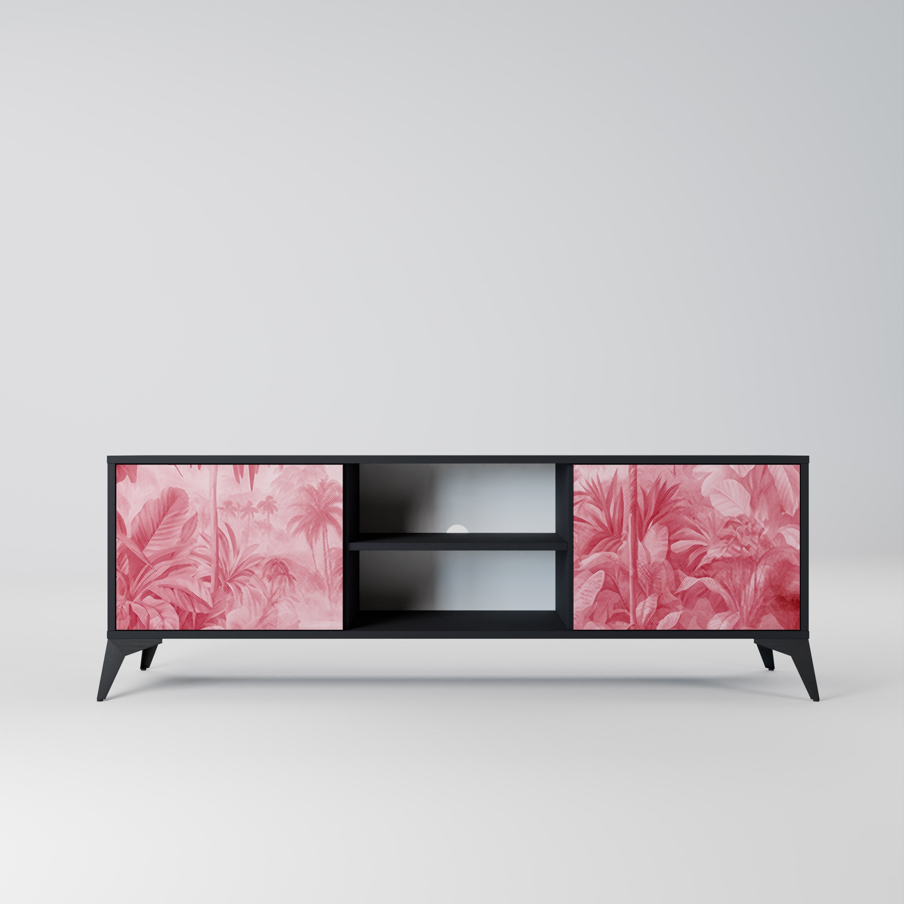 SWEET TROPICS TV-Lowboard mit 2 Türen in Schwarz