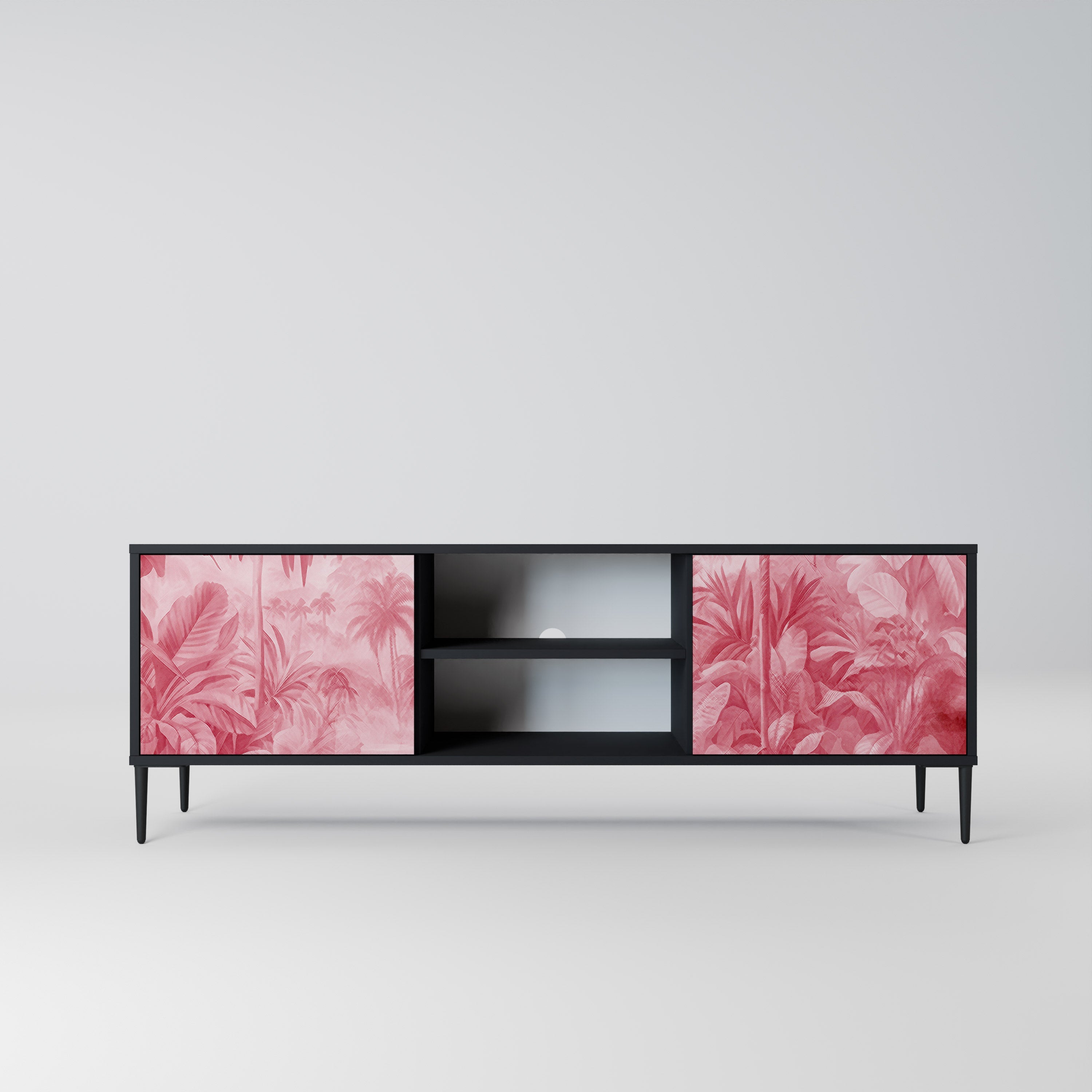 SWEET TROPICS TV-Lowboard mit 2 Türen in Schwarz