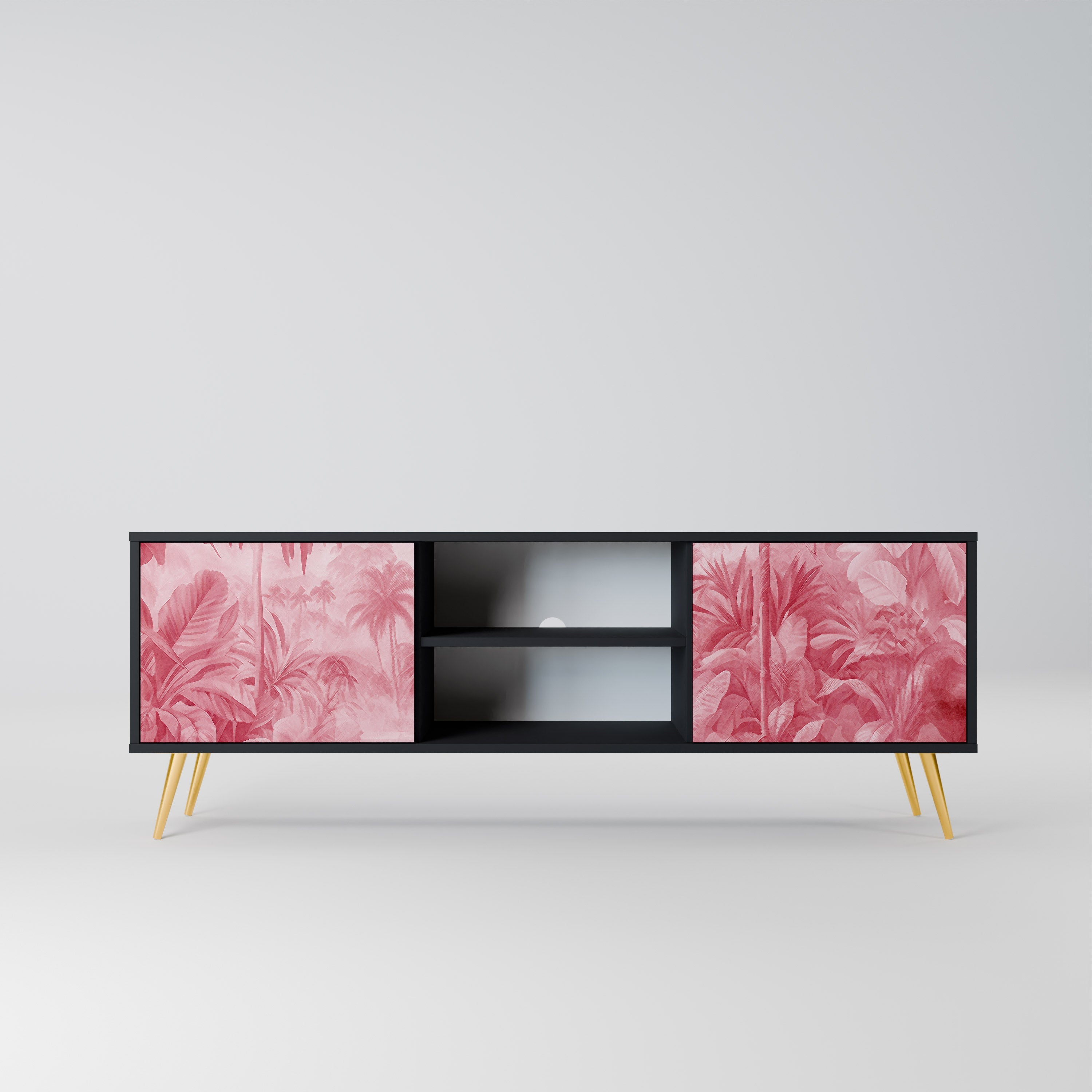 SWEET TROPICS TV-Lowboard mit 2 Türen in Schwarz