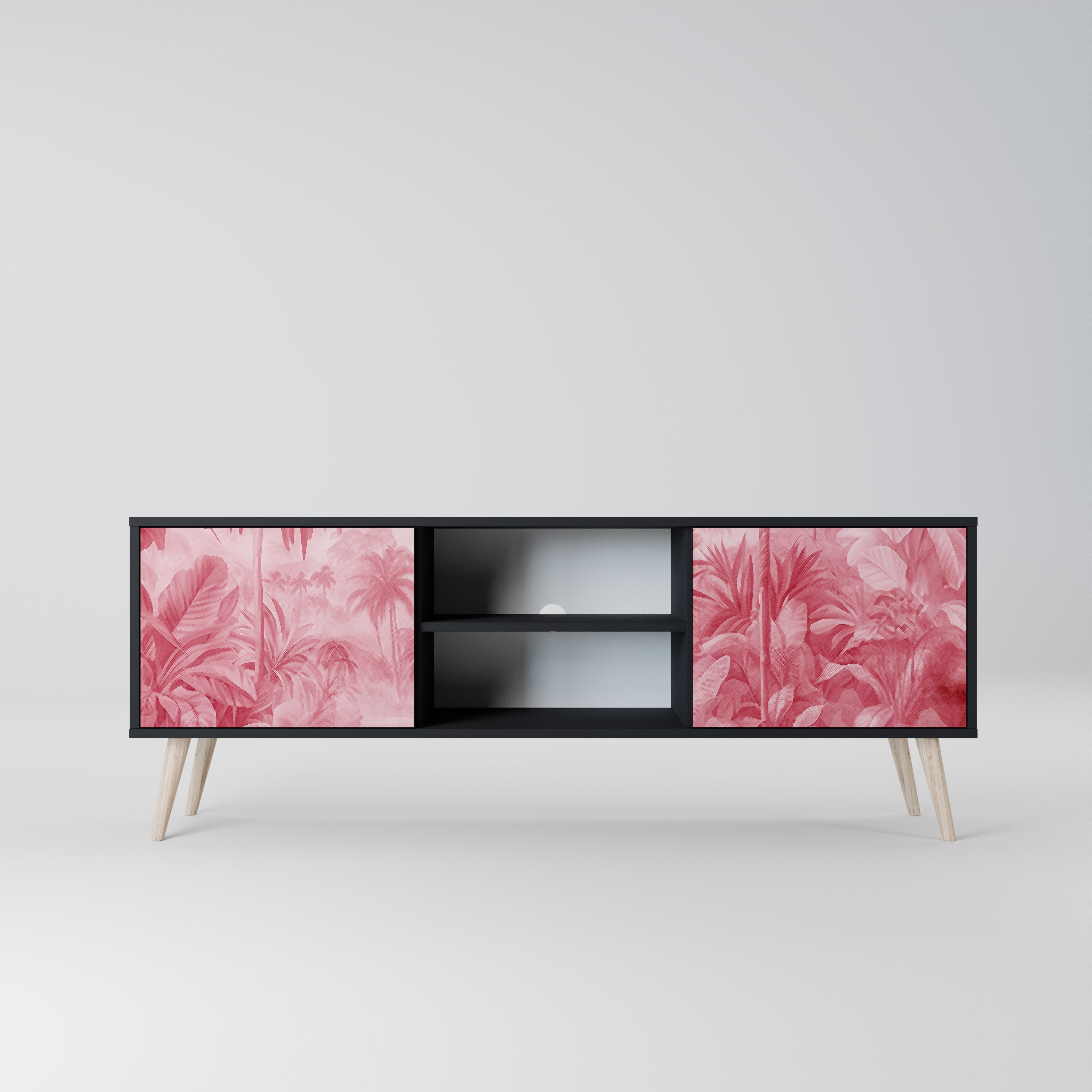 SWEET TROPICS TV-Lowboard mit 2 Türen in Schwarz