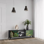 VERDURE ABYSS TV-Lowboard mit 2 Türen in Schwarz