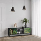 VERDURE ABYSS TV-Lowboard mit 2 Türen in Schwarz