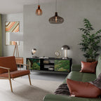 VERDURE ABYSS TV-Lowboard mit 2 Türen in Schwarz